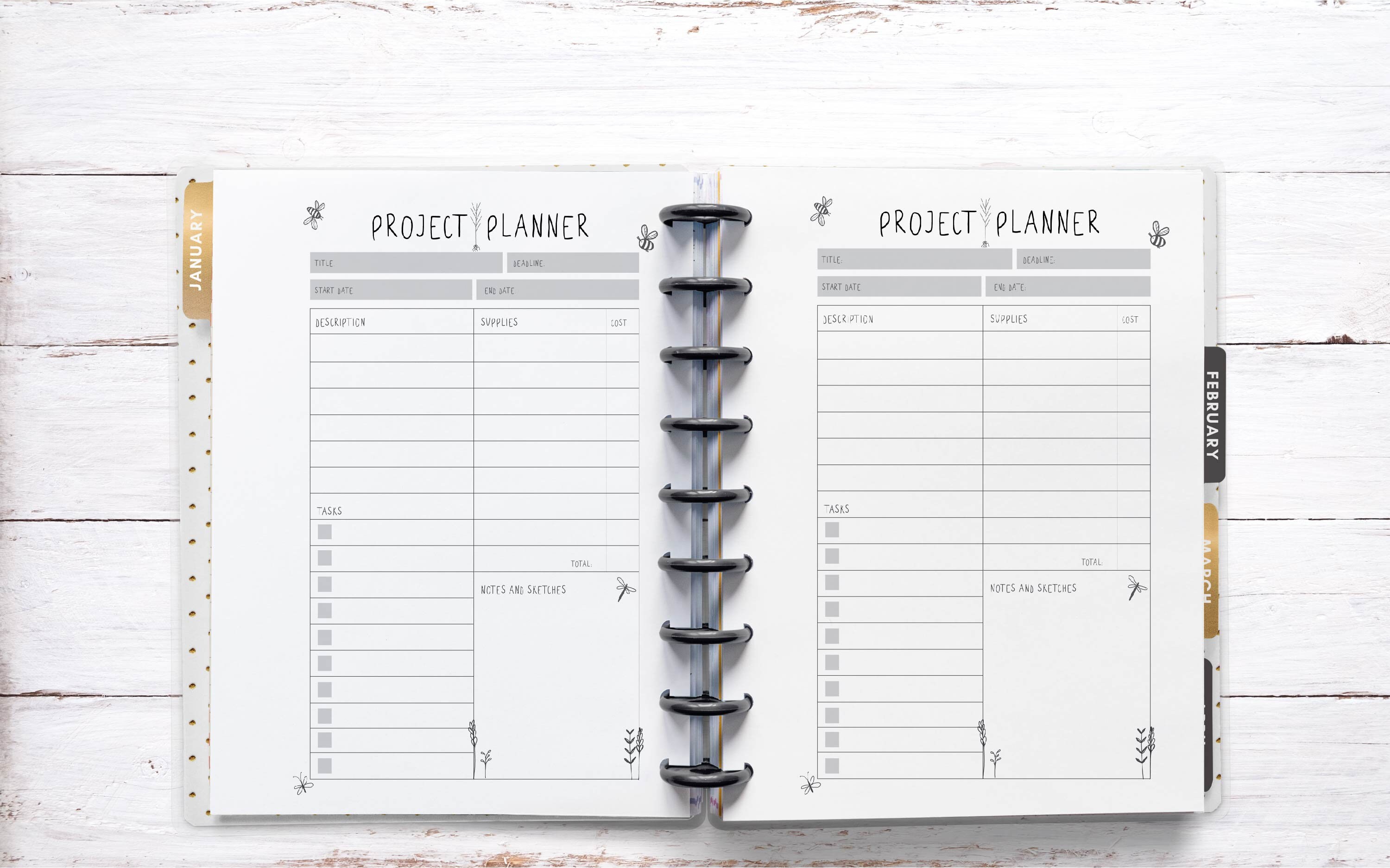 Planner Printable for the Happy Planner Classic Project | Etsy