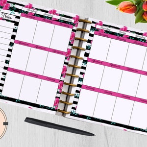 Planner Printables | Weekly Inserts | For The Happy Planner Classic | Floral Colorful | Instant download | Digital Planner | Agenda |