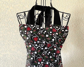 Cute Heart Patterned Valentines Day Apron