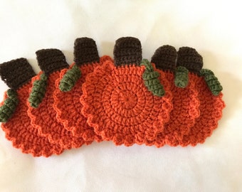 Handmade Cute Halloween Pumpkin Coasters