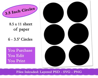 25 inch circle template psd circle collage sheet bottle cap template party printable commercial use digital template instant download - 3 5 Inch Circle Template 25 inch circle template psd circle collage sheet bottle cap template party printable commercial use digital template instant download - 3 5 Inch Circle Template