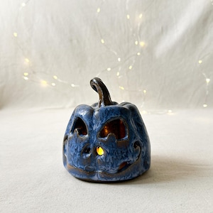 Jack-o’-lantern, Spooky Season Decor, Halloween Pumpkin, Ceramic Tea Light Holder, Ceramic Lantern, Pumpkin lantern, Ceramic pumpkin