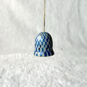 Christmas Ornament, bell ornament, ceramic ornament, ceramic bell ornament,  porcelain bell, Christmas bell, Yule ornament