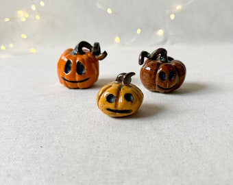 Ceramic pumpkin set, set , little pumpkins, ceramic art, halloween decor, pumpkin set, harvest, ceramic decor, housewarming gift, pumpkin