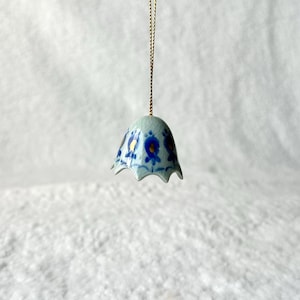 Christmas Ornament, bell ornament, ceramic ornament, ceramic bell ornament,  porcelain bell, Christmas bell, Yule ornament