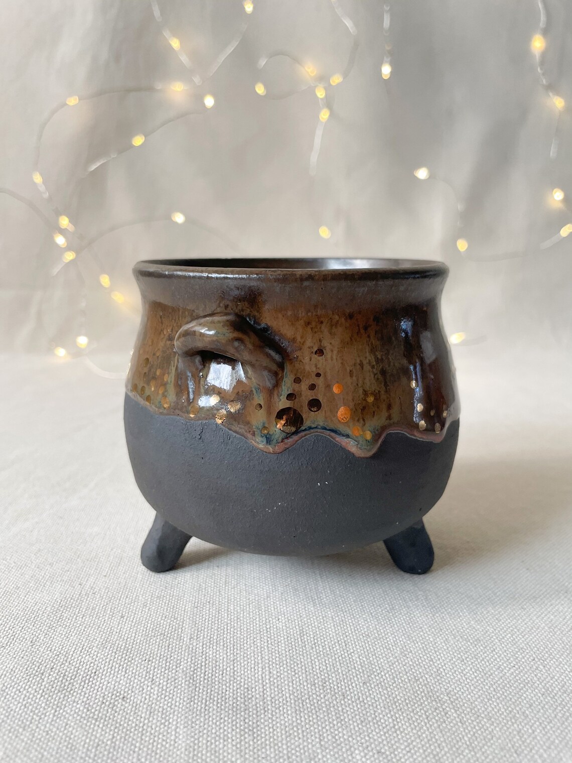 Ceramic Cauldron Dark Cauldron Cauldron Bowl Serving Bowl Etsy