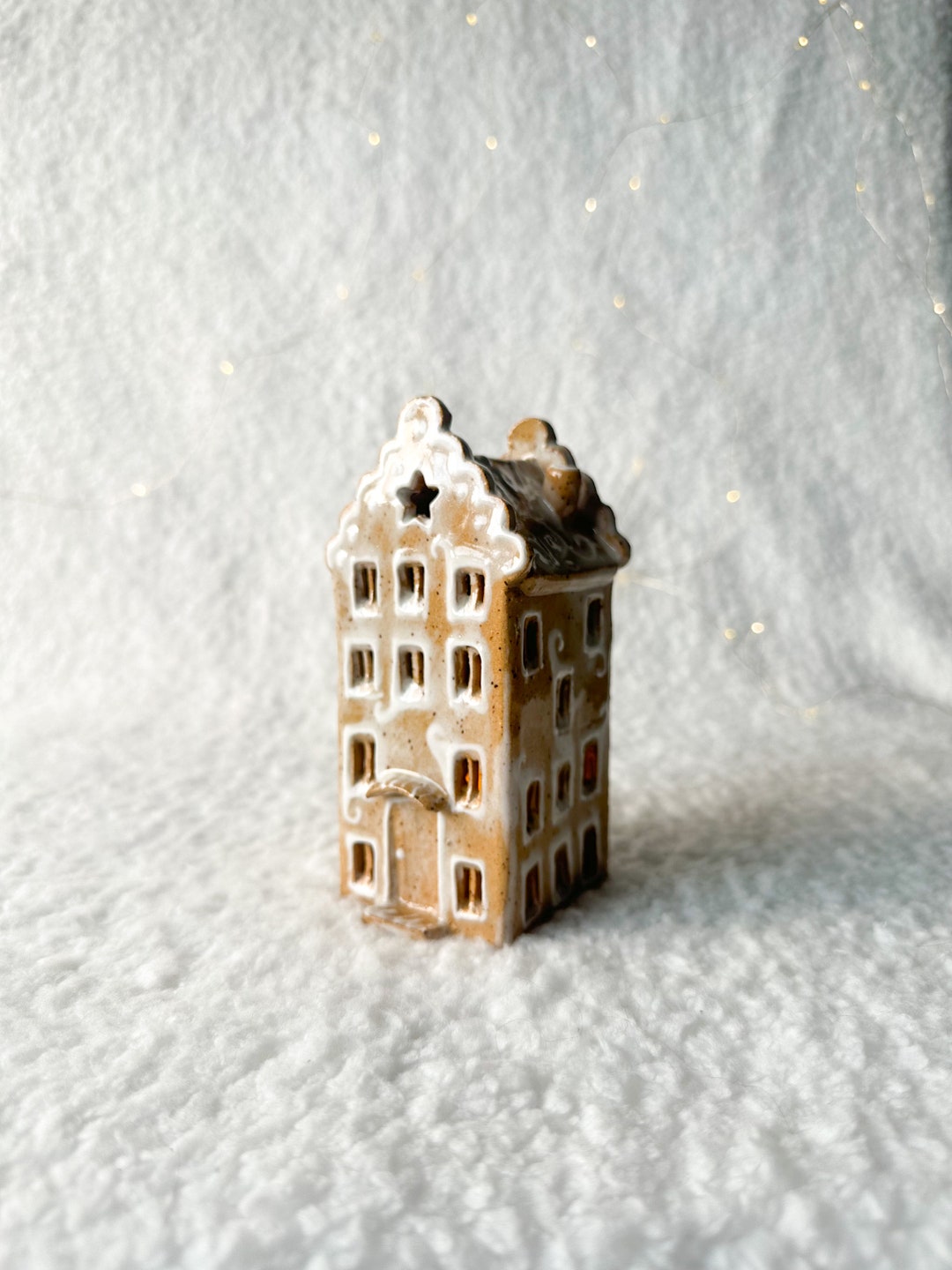 Christmas Cottage Gingerbread House Tealight Holder Etsy