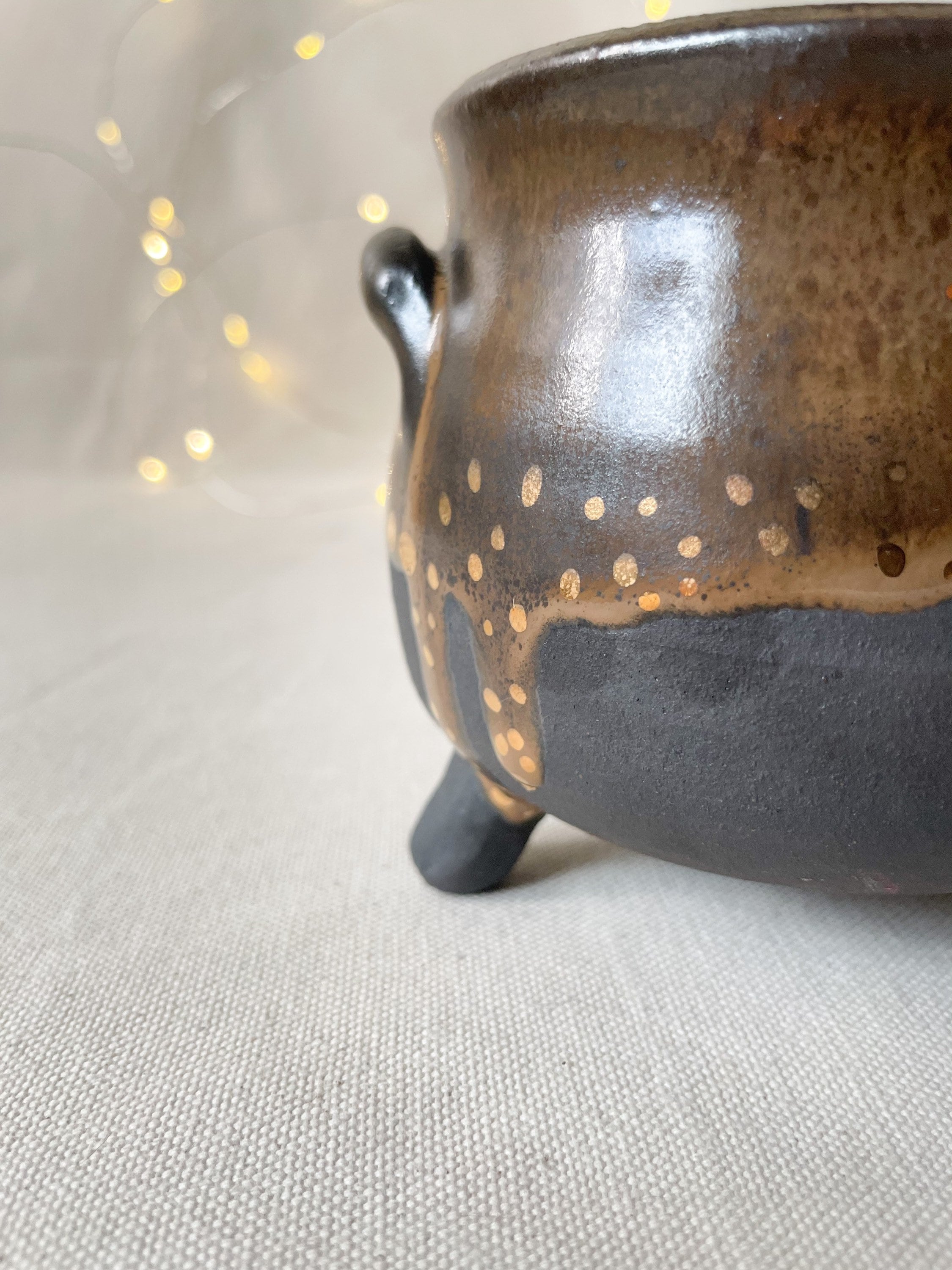 Ceramic Cauldron Dark Cauldron Cauldron Bowl Serving Bowl Etsy