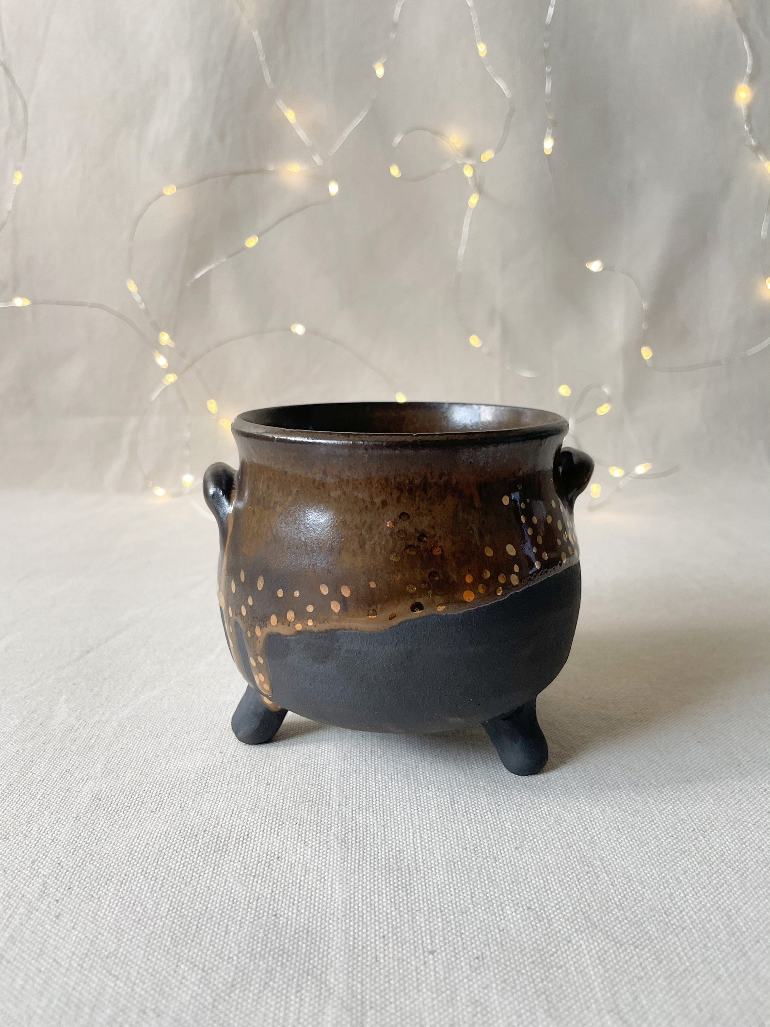 Ceramic Cauldron Dark Cauldron Cauldron Bowl Serving Bowl Etsy