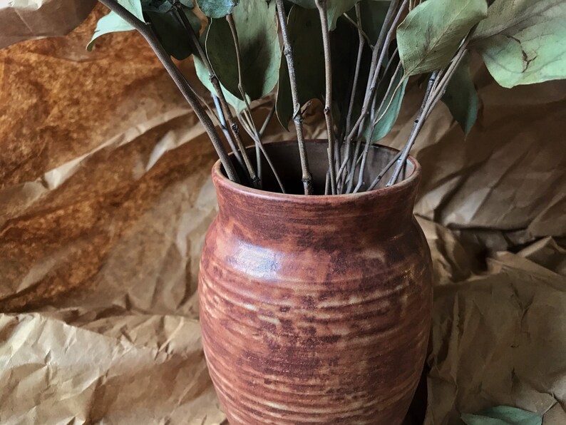 Ceramic Vase Functional Ceramics Rustic Vase Red Clay Etsy