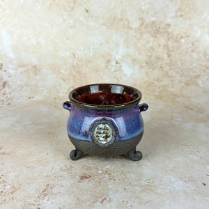 Ceramic cauldron, witch’s cauldron, cauldron planter, offering bowl, altar bowl, three legged cauldron