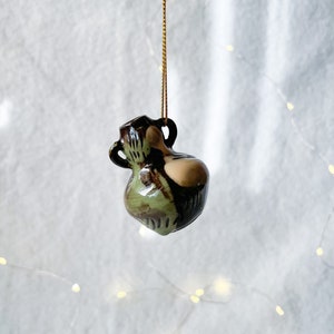 Christmas ornament, vase ornament, colorful vase, Christmas tree decor, Christmas gift, ceramic ornament image 6