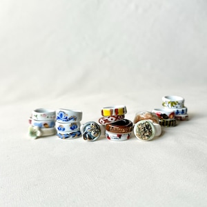 Ceramic Ring, US Size 7.5 Ring, Ceramic Jewelry, Handmade ceramic Ring, Minimalist Ring, Handmade Jewelry, gold luster ring, stoneware ring