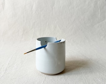 Medium paint water cup, Ceramic Paint water cup,  pen holder, pencil holder, Paint Water Cup,brush holder, Ceramic Brush Rest, Brush Inkwell