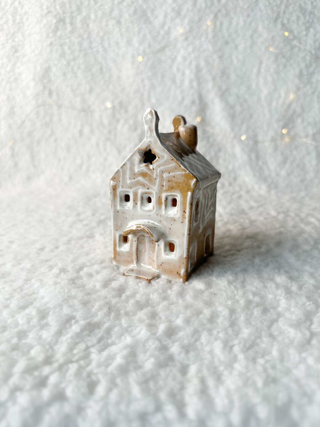 Christmas Cottage Gingerbread House Tealight Holder Etsy
