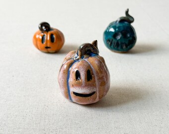 Ceramic pumpkin set, set , little pumpkins, ceramic art, halloween decor, pumpkin set, harvest, ceramic decor, housewarming gift, pumpkin