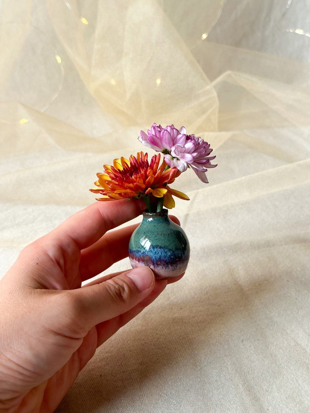 Ceramic Vase, Bud Vase, Tiny Vase, Miniature Vase, Stoneware Vase