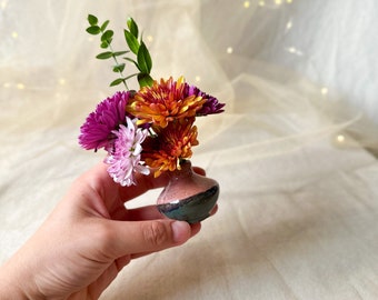 Ceramic Vase, bud vase, tiny vase, Miniature vase, stoneware vase, Small Vase, tiny Bottle, mini vase, flower vase, tiny vase