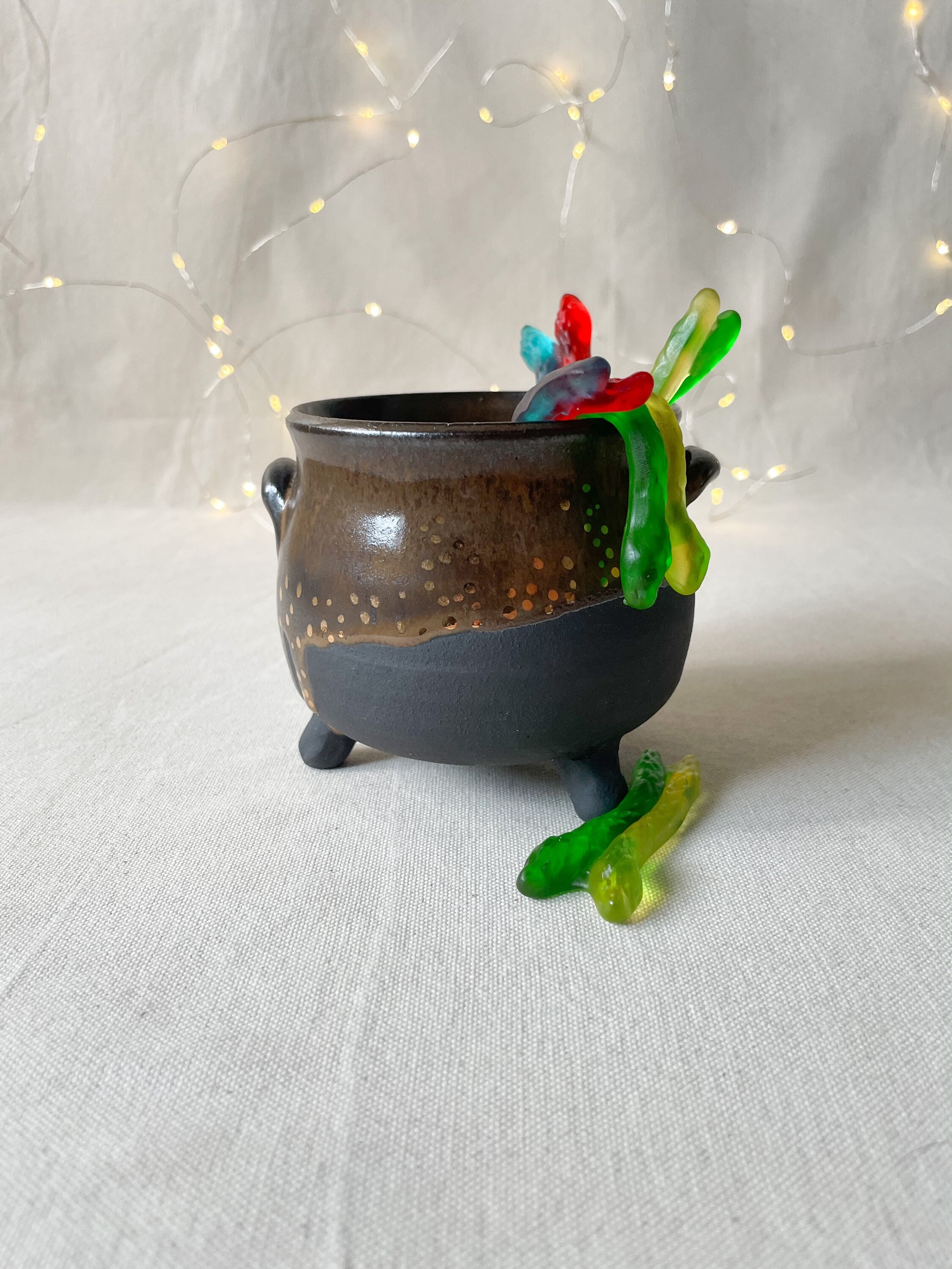 Ceramic Cauldron Dark Cauldron Cauldron Bowl Serving Bowl Etsy