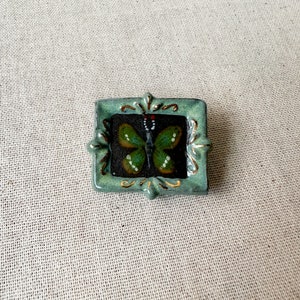 Pin, butterfly brooch, butterfly pin, butterfly accessory, ceramic pin, miniature painting pin, art pin, brooch, ceramic brooch image 10