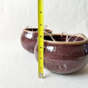 Basic planter, Hanging planter, shallow planter,Ceramic Planter with Drainage, Handmade, Gardening gift, planter with drainage hole image 8