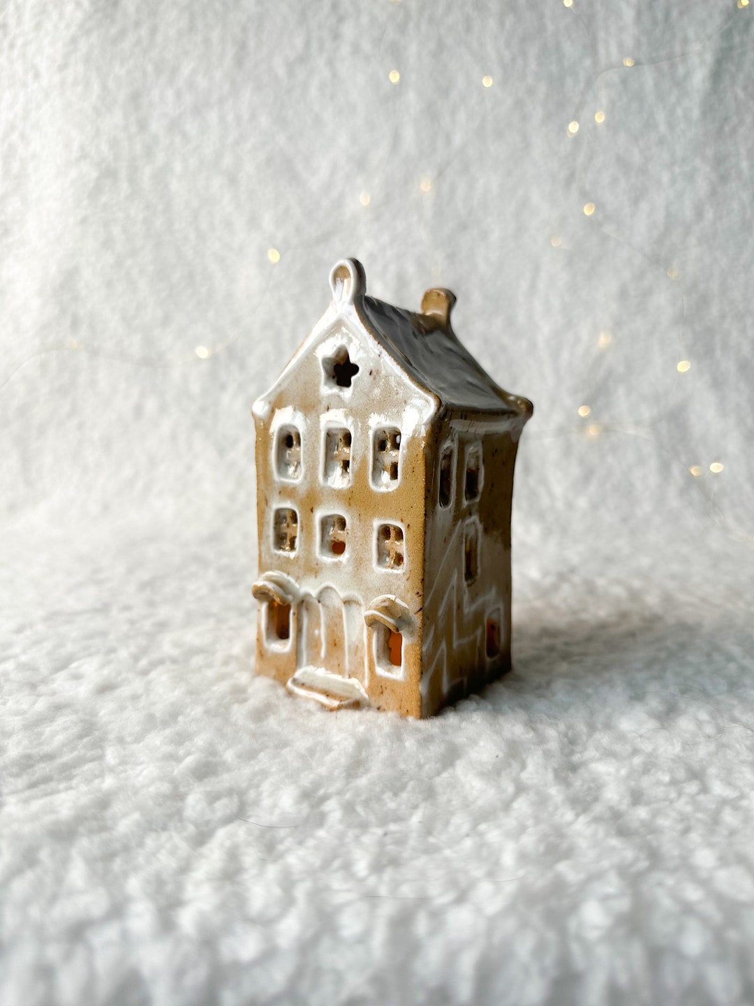 Christmas Cottage Gingerbread House Tealight Holder Etsy