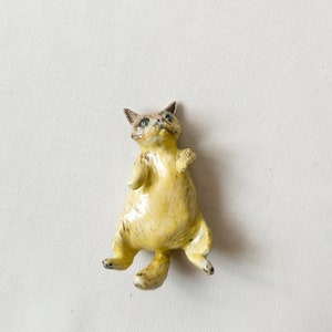 Cat in the box, Miniature Cat Figurine, Cat Sculpture, Ceramic Pet Figurine, Cat Lover Gift, Cat Figurine, Ceramic cat, cute cat figurine image 1