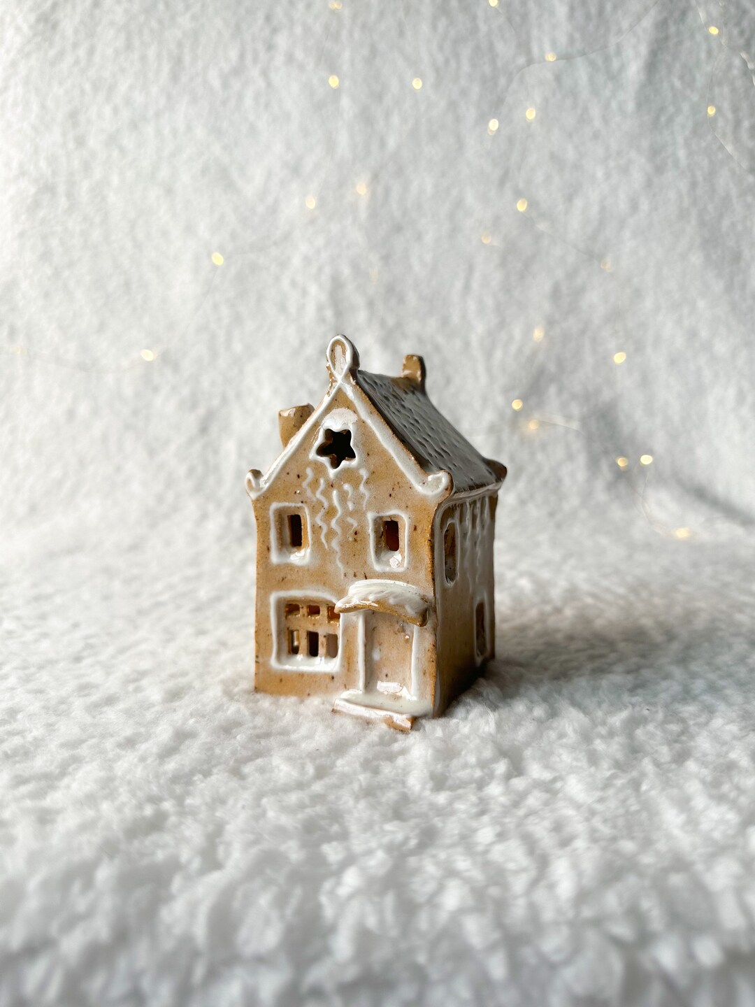 Christmas Cottage Gingerbread House Tealight Holder Etsy