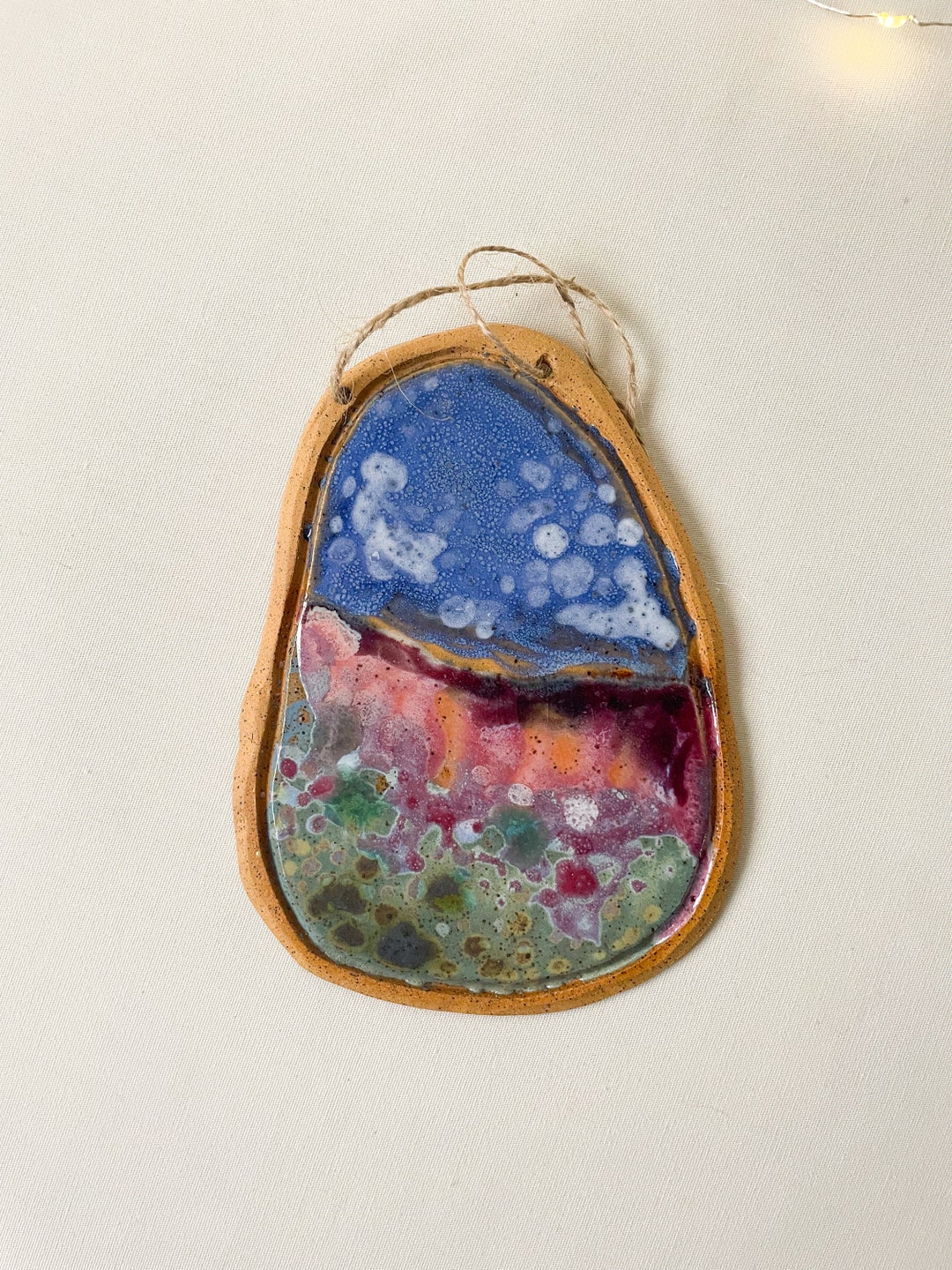 Handmade Ceramic Wall Hanging, Blooming Field Wall Hanging, Abstract
