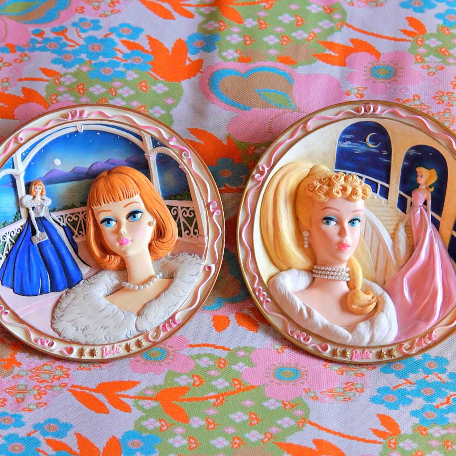 Barbie Collector Plates vintage 1950s inspired Barbie home | Etsy