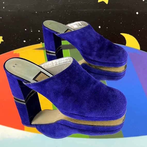 7 / 7.5 US - Funky 90s does 70s Deep Purple Suede