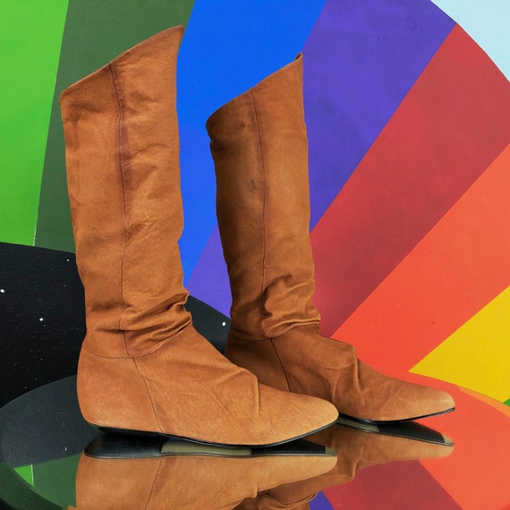 90s style knee high boots