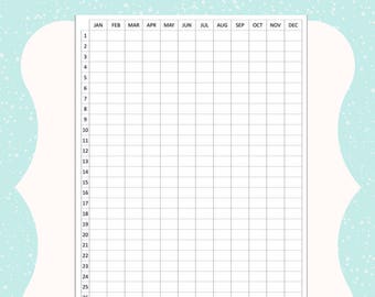 PRINTABLE Wall Calendar Perpetual