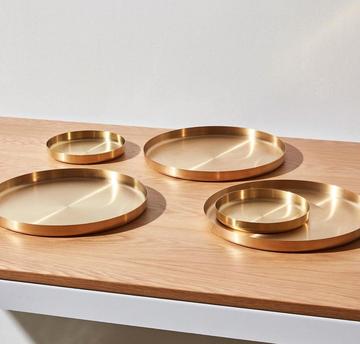 Gold Serving Tray // Round Tray // Gold Tray // Tableware // Etsy