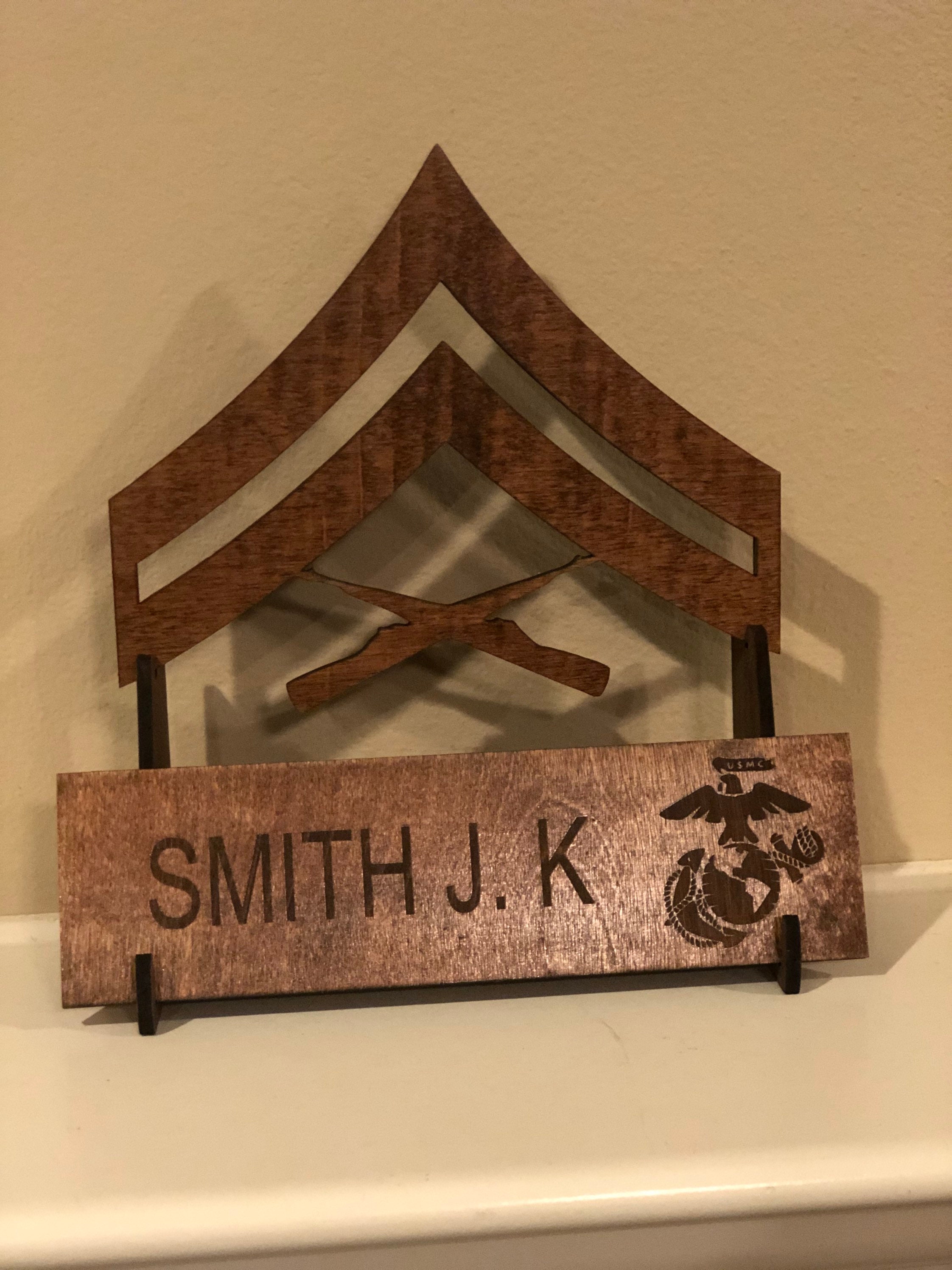 USMC Desk Rank/ Nameplate/ Military Retirement Gift/ Promotion Etsy