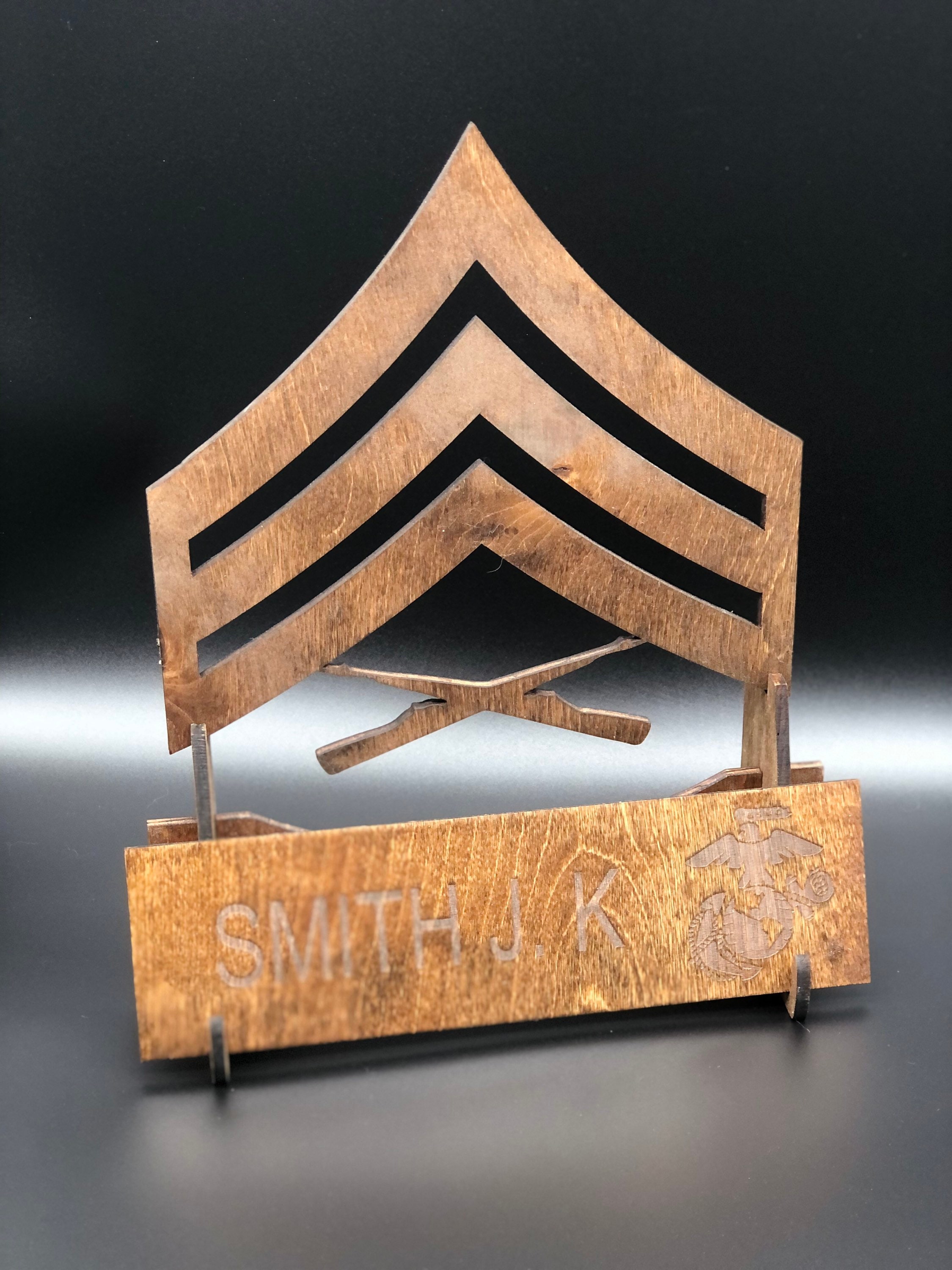 USMC Desk Rank/ Nameplate/ Military Retirement Gift/ Promotion Etsy