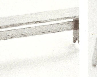 Vintage Dollhouse Doll House Miniature Balsa Wood Furniture - Benches (4) Digital PDF Instant Download