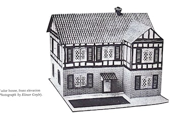 Vintage Miniature Tudor Dollhouse: DIY Balsa Wood Plans (PDF Digital Download)