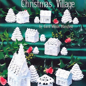 The Thread Crochet Christmas Village-boekje 1069 door Carol Wilson Mansfield American School of Needlework, pdf, digitale download