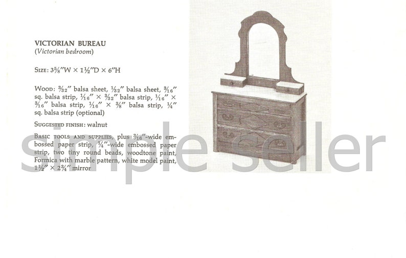 Vintage Dollhouse Doll House Miniature Balsa Wood Furniture Chests 5