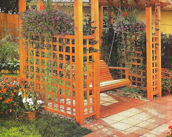 Garden Getaway Hammock Swing Station Frame Instructions Wood Magazine August 1999 Issue PDF Digital Download