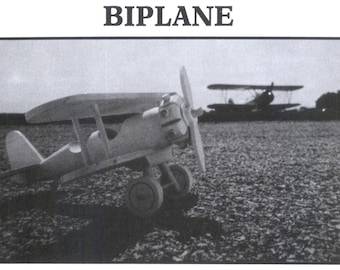 Wooden Toy Airplane Diagrams: Biplane, Spirit, P-40, F-16 Plans (PDF Download)