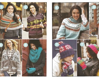 Bernat Softee Chunky Urban Knits Patterns and Instruction Booklet 8 Projects PDF Digital Download