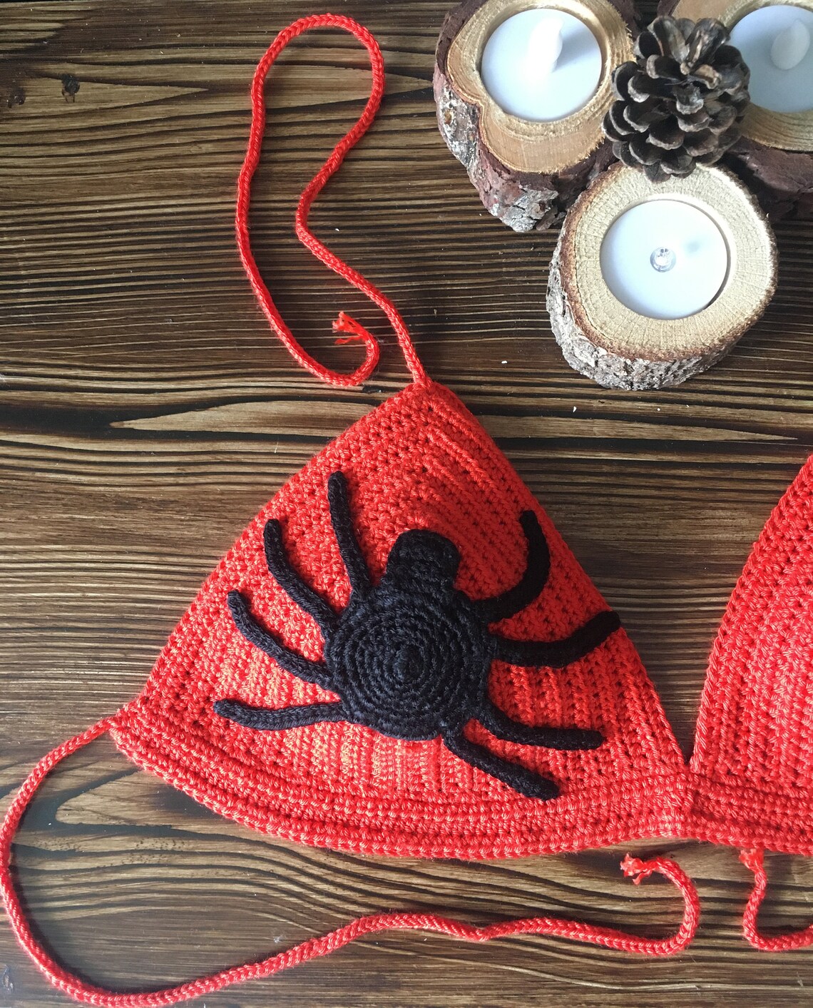 Crochet Bikini Halloween Crochet Bikini Crochet Spider Etsy