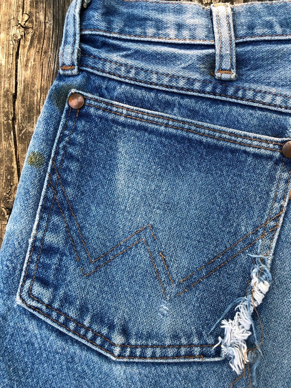 Vintage Faded Wrangler Cutoffs Jean Shorts - image 6