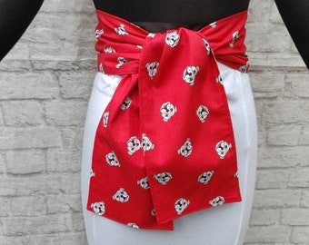 Bulldogs Cotton Headband or Belt: Reversible Georgia Football Scarf