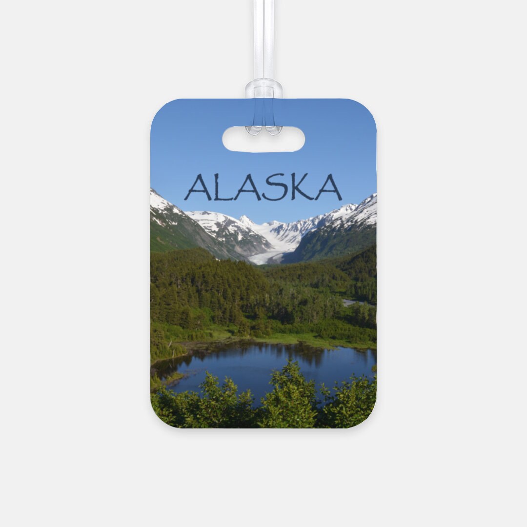 Luggage Tag Alaska Mountains and Lake Etsy