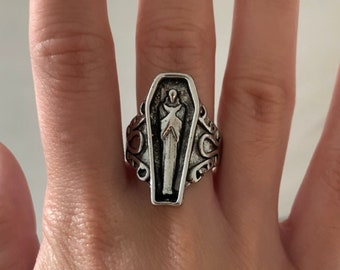 Coffin Ring, Vampire Ring, Mummy Ring, Gothic Ring, Dracula Ring