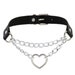 Harness Choker, Heart Choker, Strap On Collar, Lolita Choker, Kawaii Choker, Egirl Choker, Leather Choker