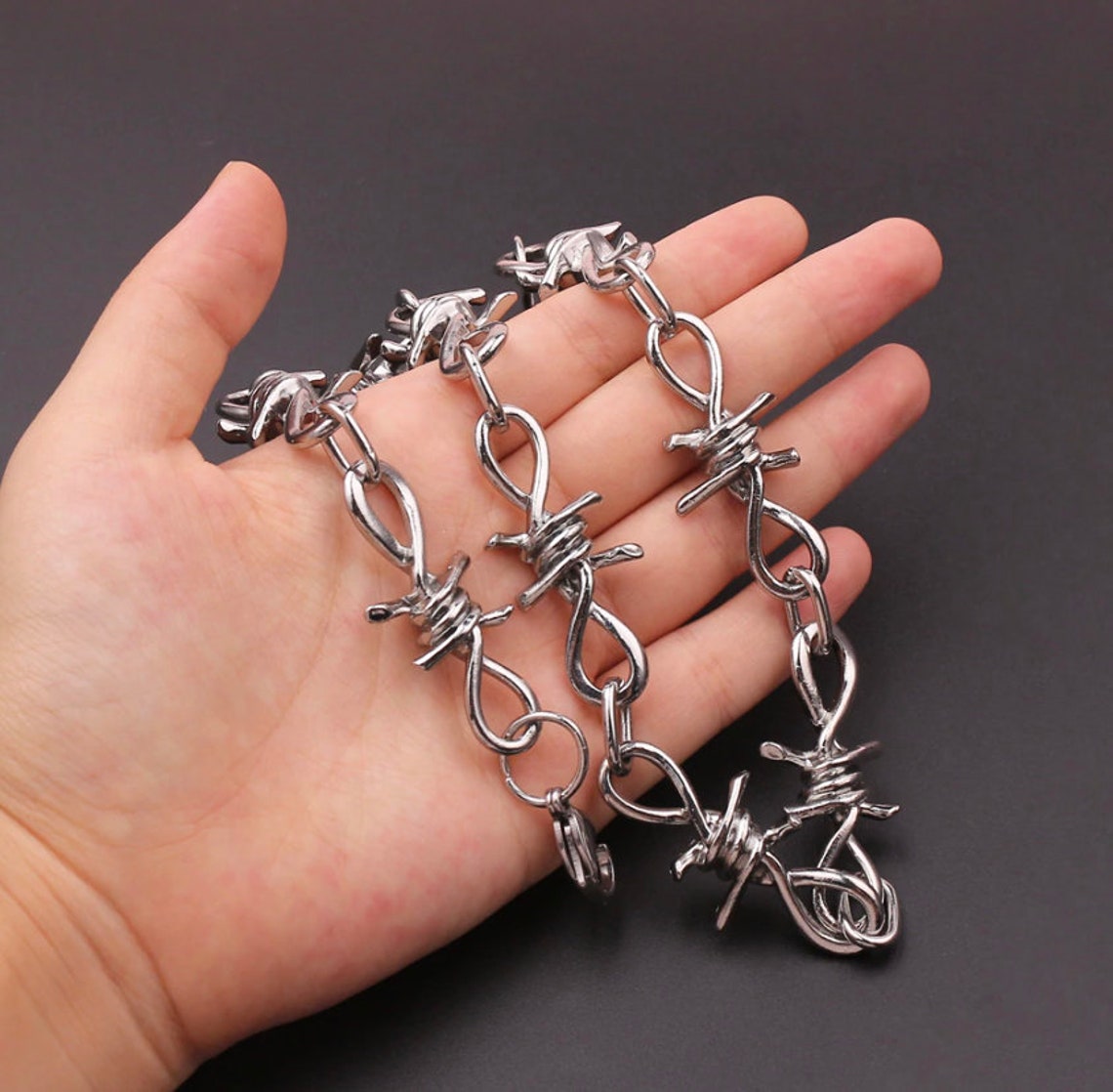 Barbed Wire Necklace Barbed Wire Chain Barbed Wire choker Etsy